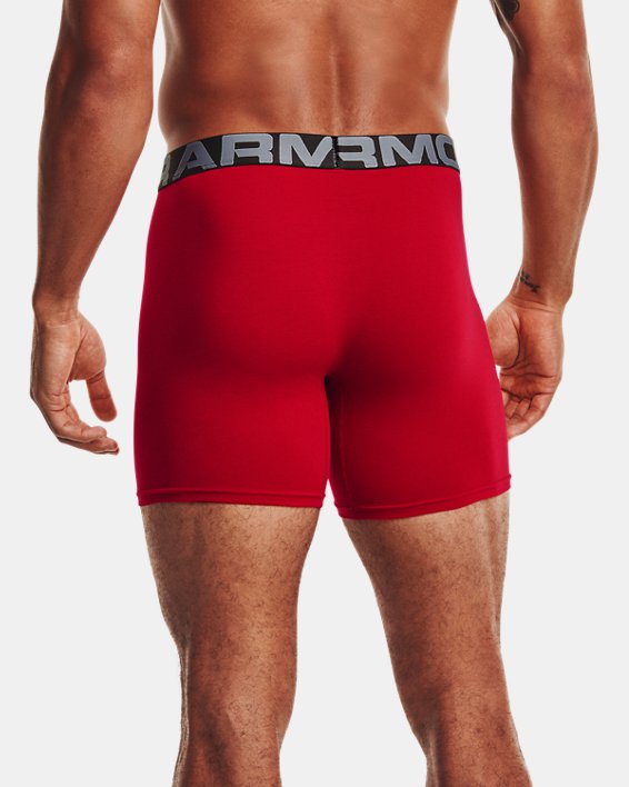 男士Charged Cotton® 6英寸Boxerjocks®內褲–3條裝, Red, pdpMainDesktop image number 1